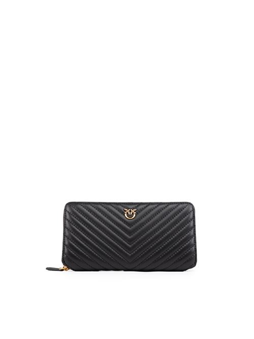 Portafoglio Ryder Zip in nappa chevron black PINKO | 100250 A0GKZ99Q